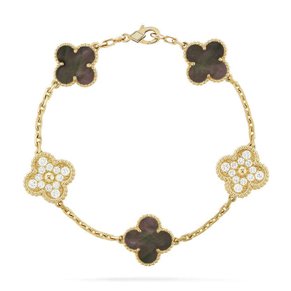 [Marins] CLOVER 5 MOTIF GRAY MOP BRACELET COLLECTION