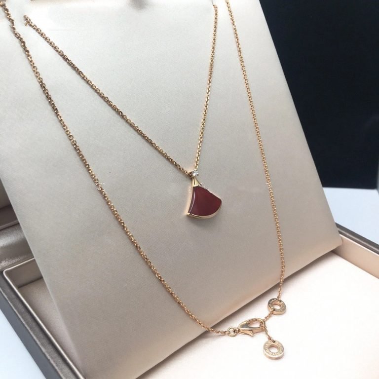 [Marins]DREAM NECKLACE CARNELIAN 1 DIAMOND