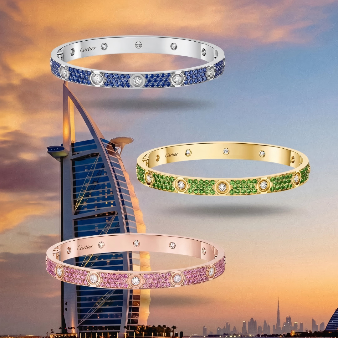[Marins]2026 PAVE GEMSTONE LOVE BRACELET 6.1MM 10 DIAMONDS