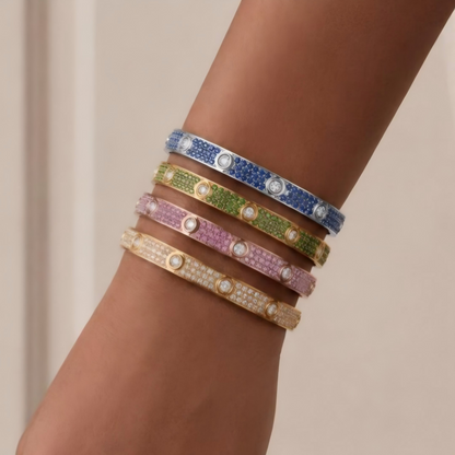 [Marins]2026 PAVE GEMSTONE LOVE BRACELET 6.1MM 10 DIAMONDS