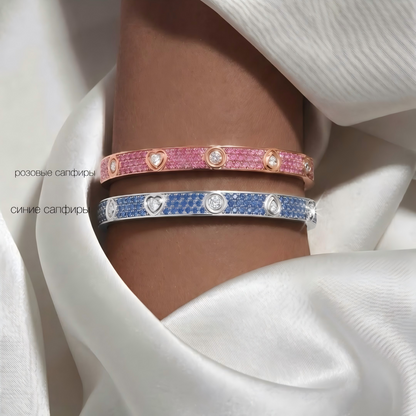 [Marins]2026 PAVE GEMSTONE LOVE BRACELET 6.1MM 10 DIAMONDS