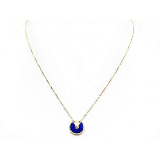 [Marins]AMULETTE ROSE GOLD AGATE NECKLACE
