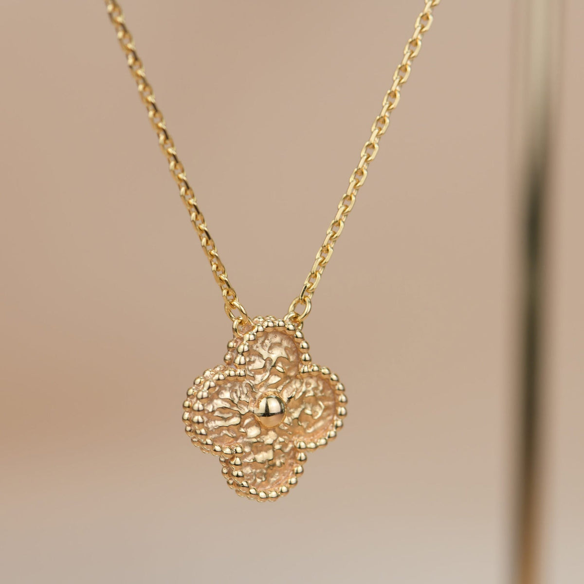 [Marins]CLOVER 15MM  BRONZING NECKLACE