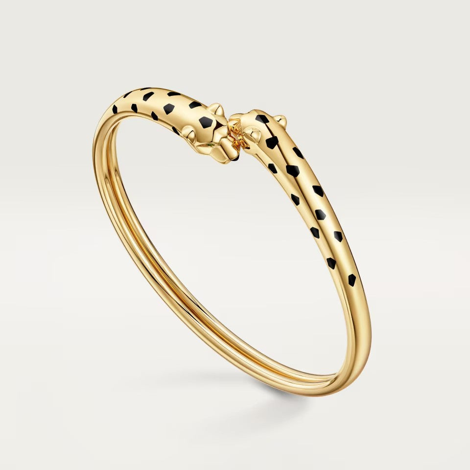 [Marins]PANTHERE DOUBLE HEADED OPEN BRACELET