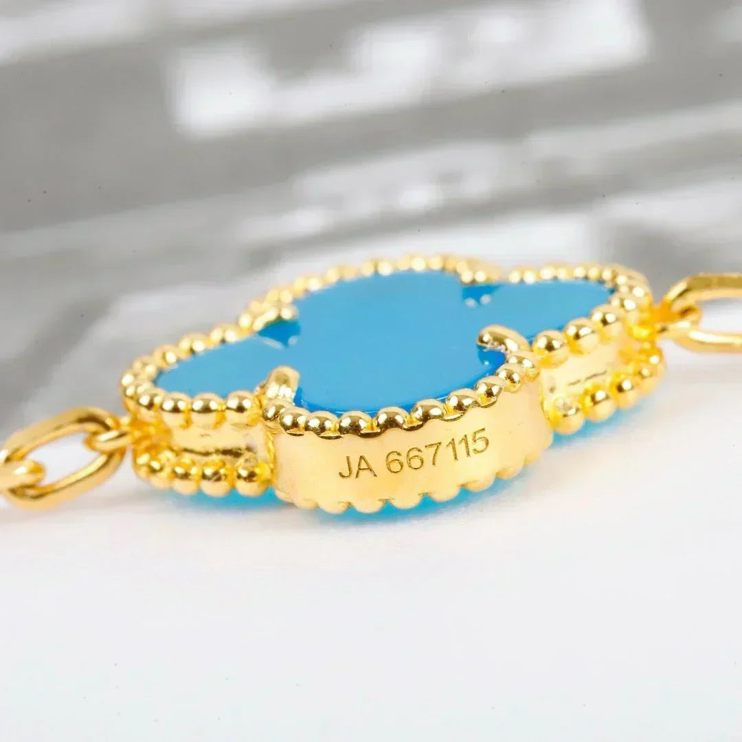 [Marins] CLOVER 5 MOTIF TURQUOISE BRACELET COLLECTION
