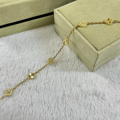 [Marins]CLOVER 6 MOTIF DIAMOND LASER BRACELET-w