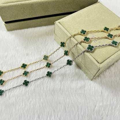 [Marins]CLOVER 6 MOTIF MALACHITE BRACELET