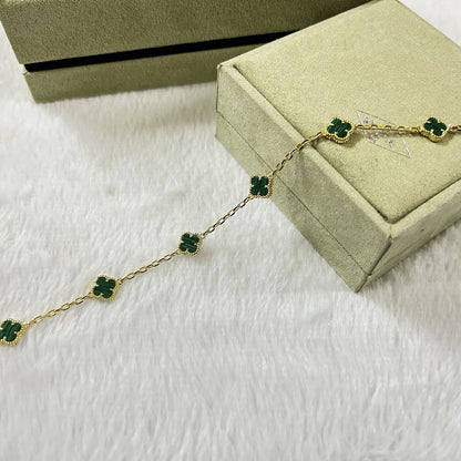 [Marins]CLOVER 6 MOTIF MALACHITE BRACELET