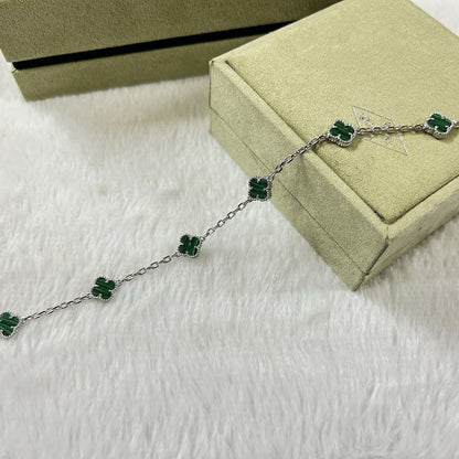 [Marins]CLOVER 6 MOTIF MALACHITE BRACELET