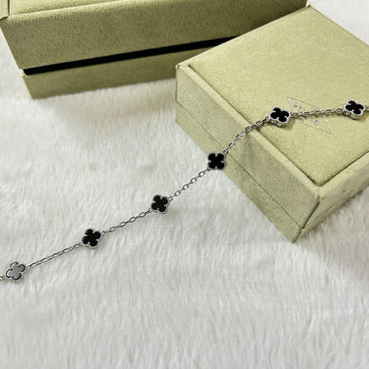 [Marins]CLOVER 6 MOTIF  ONYXS BRACELET
