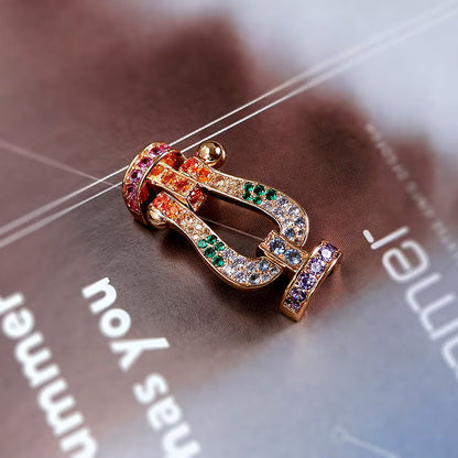 [Marins]FORCE LARGE HORSESHOE  COLORED DIAMOND BRACELET ROSE GOLD