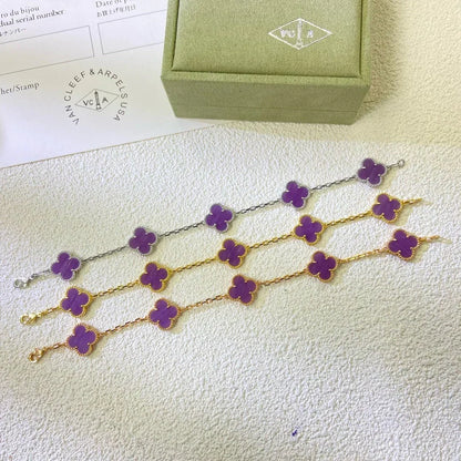[Marins] CLOVER 5 MOTIF VIOLET BRACELET COLLECTION