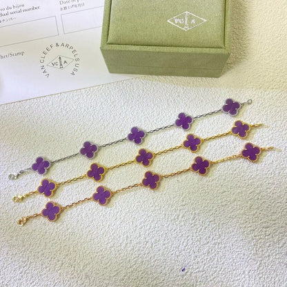 [Marins] CLOVER 5 MOTIF VIOLET BRACELET COLLECTION