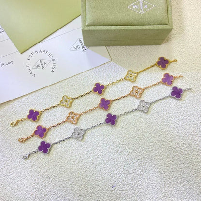 [Marins] CLOVER 5 MOTIF VIOLET BRACELET COLLECTION