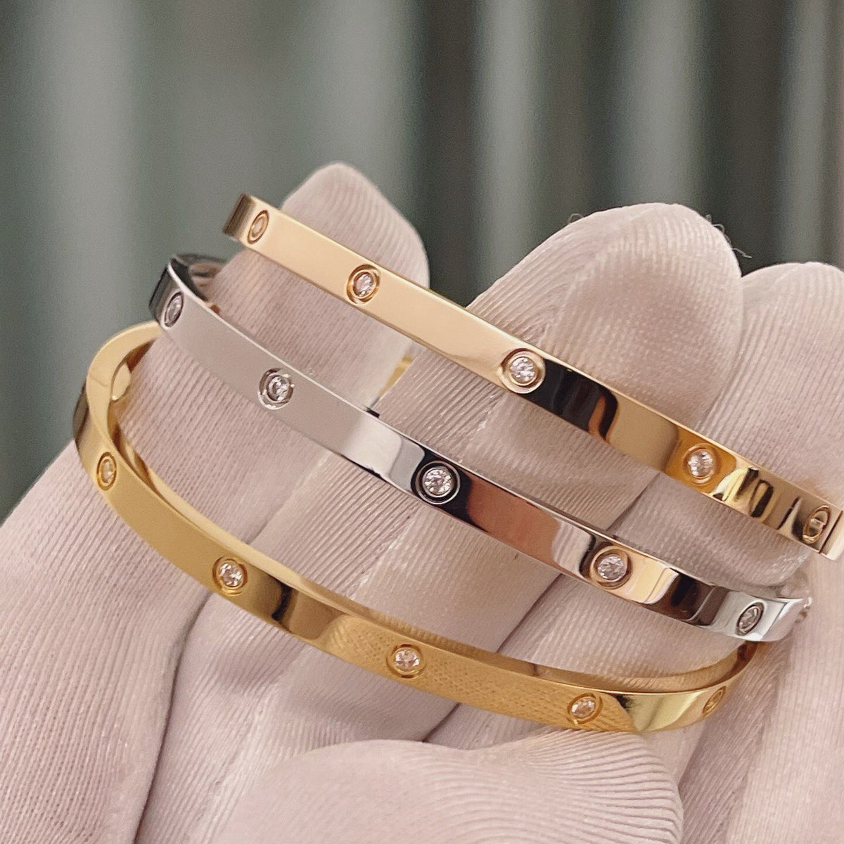 [Marins]LOVE BRACELET 3.65MM 10 DIAMONDS