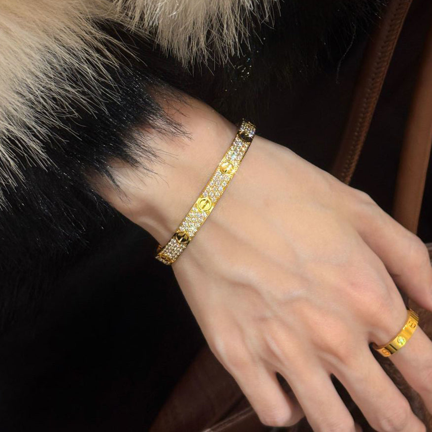 [Marins]LOVE BRACELET 6.1MM DIAMOND-PAVED