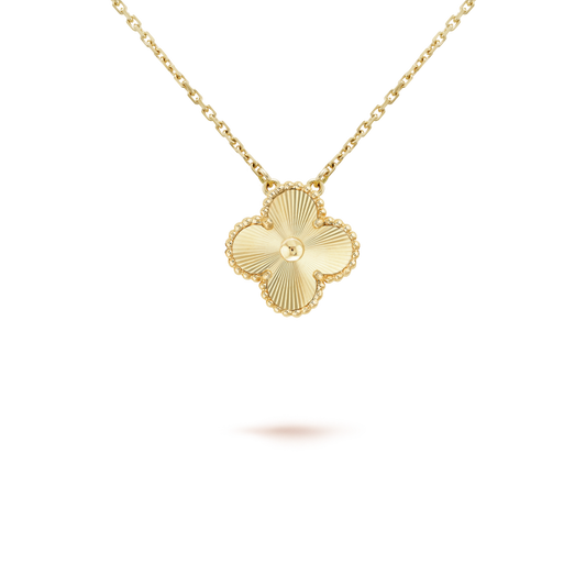 [Marins]CLOVER 15MM LASER NECKLACE AND BOX