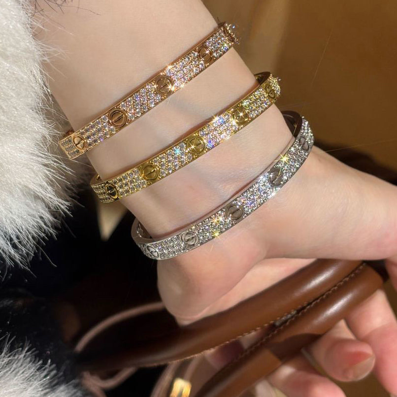 [Marins]LOVE BRACELET 6.1MM DIAMOND-PAVED