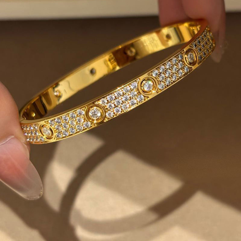 [Marins]LOVE BRACELET 6.1MM DIAMOND-PAVED 10 BIG DIAMONDS