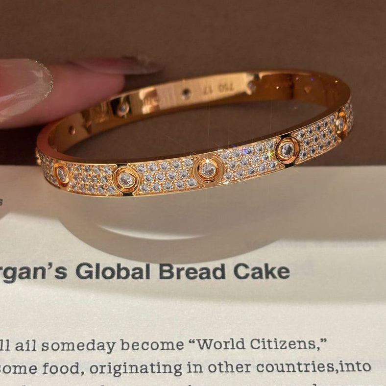 [Marins]LOVE BRACELET 6.1MM DIAMOND-PAVED 10 BIG DIAMONDS