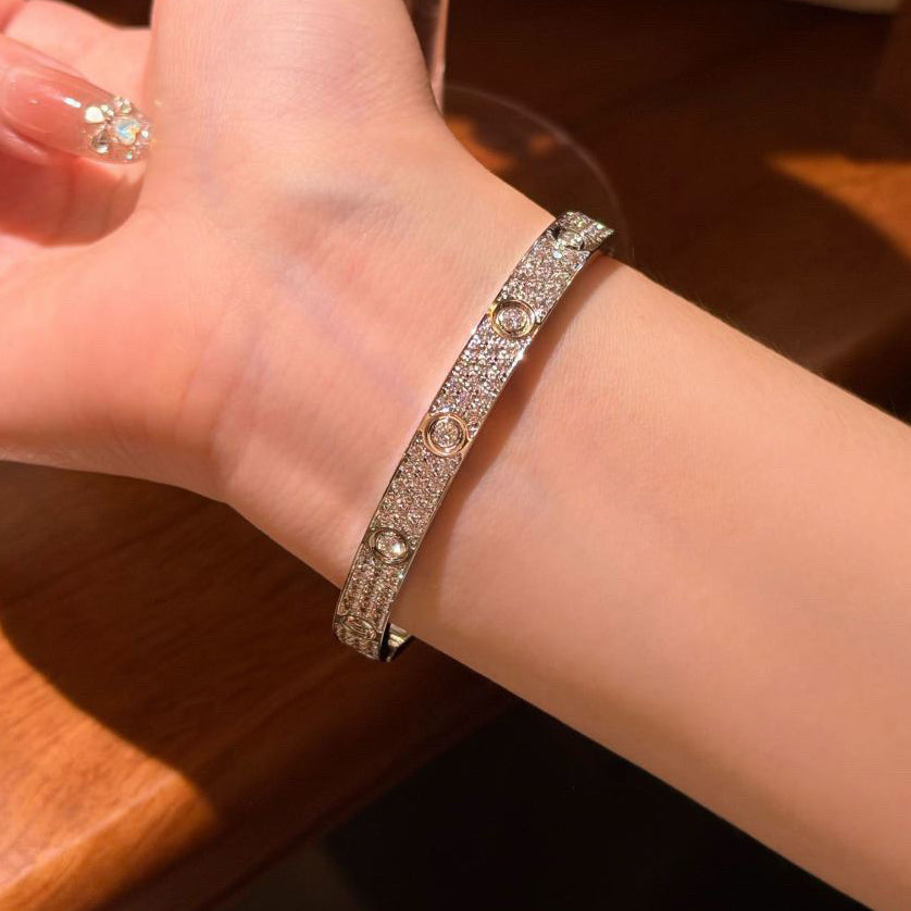 [Marins]LOVE BRACELET 6.1MM DIAMOND-PAVED 10 BIG DIAMONDS