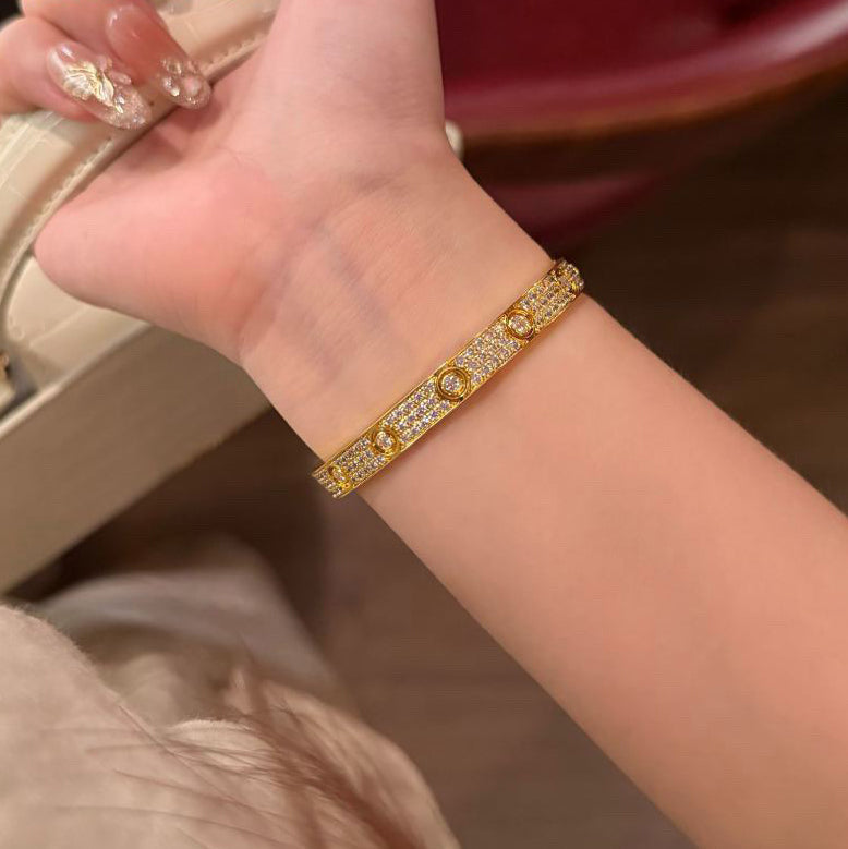 [Marins]LOVE BRACELET 6.1MM DIAMOND-PAVED 10 BIG DIAMONDS