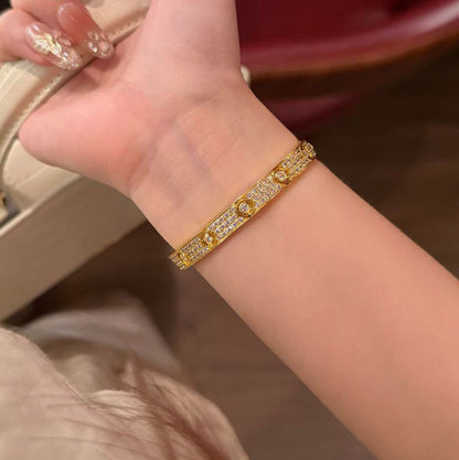 [Marins]LOVE BRACELET 6.1MM DIAMOND-PAVED 10 BIG DIAMONDS