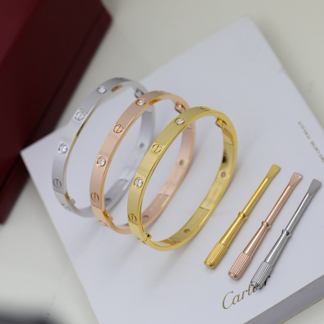 [Marins]LOVE BRACELET 6.1MM 4 DIAMONDS