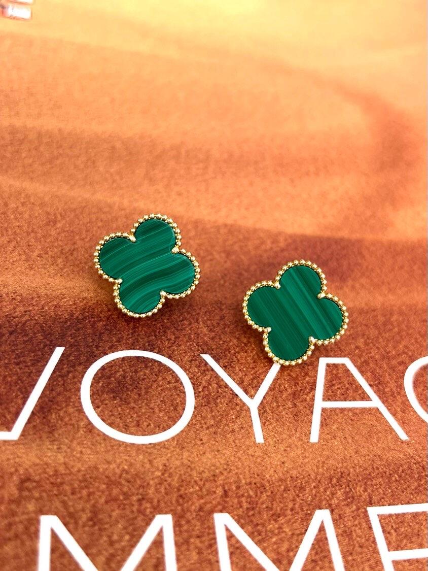 [Marins] CLOVER LARGE (20mm) 1 MOTIFS GREENER MOP STUD EARRINGS