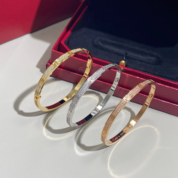 [Marins]LOVE BRACELET 3.65MM DIAMOND-PAVED