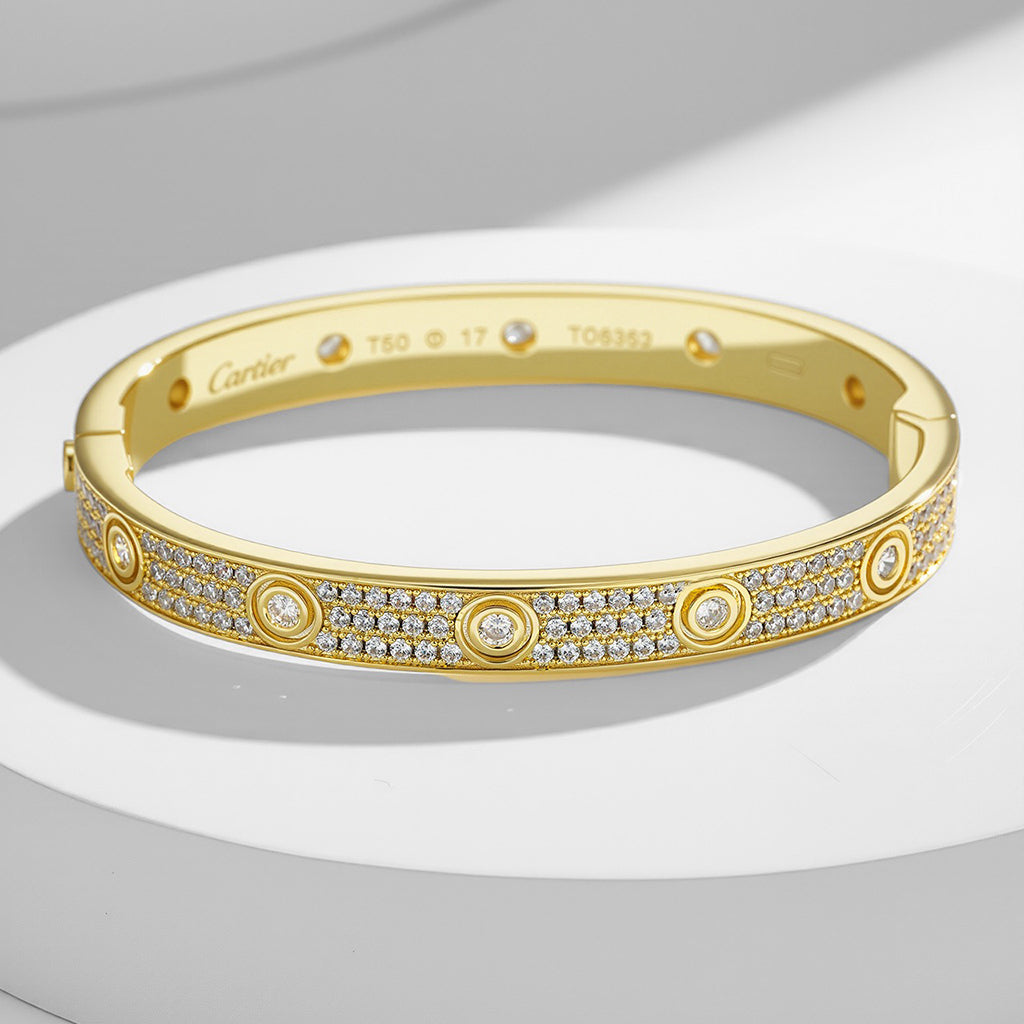 [Marins]LOVE BRACELET 6.1MM DIAMOND-PAVED 10 BIG DIAMONDS