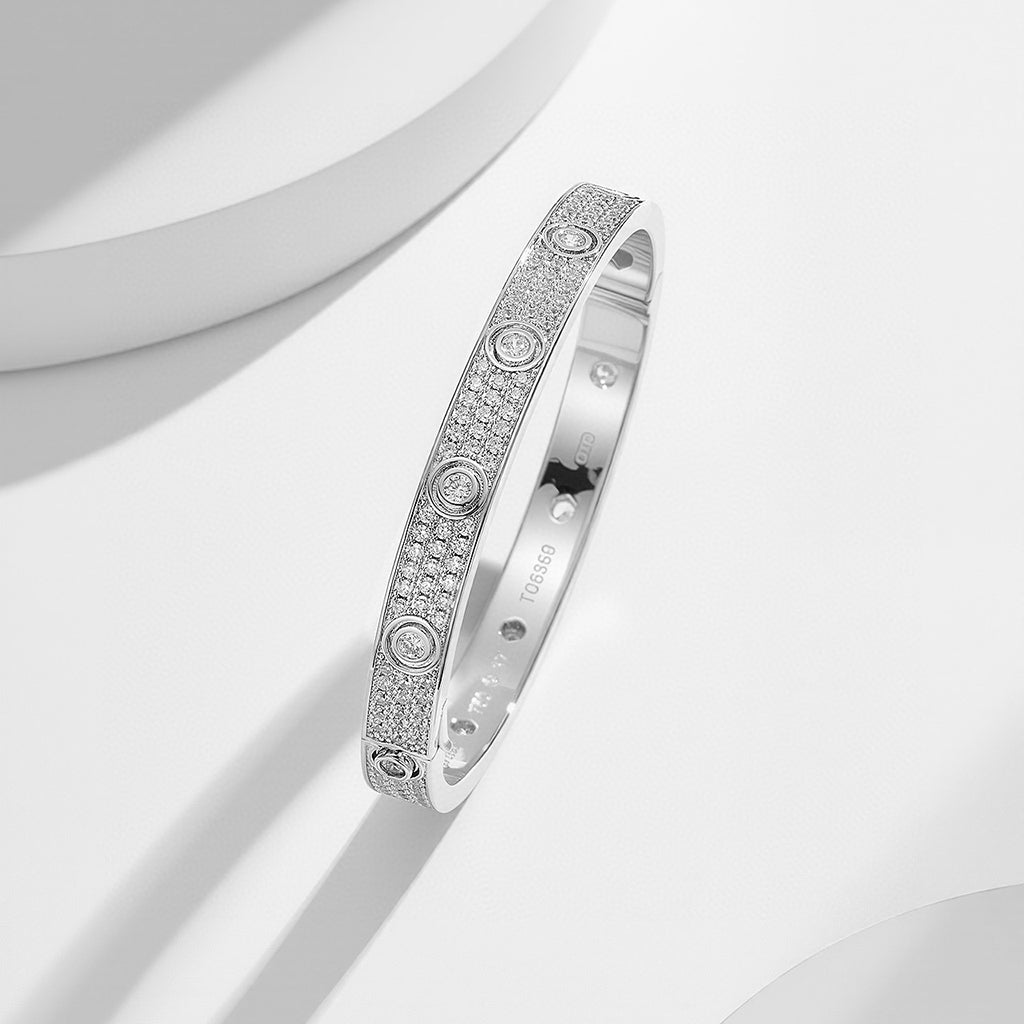 [Marins]LOVE BRACELET 6.1MM DIAMOND-PAVED 10 BIG DIAMONDS