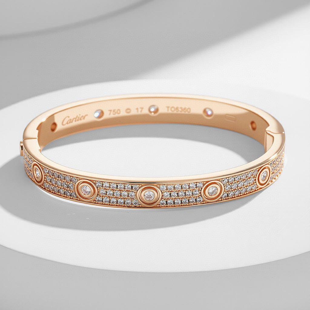 [Marins]LOVE BRACELET 6.1MM DIAMOND-PAVED 10 BIG DIAMONDS