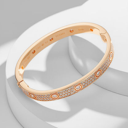 [Marins]LOVE BRACELET 6.1MM DIAMOND-PAVED 10 BIG DIAMONDS