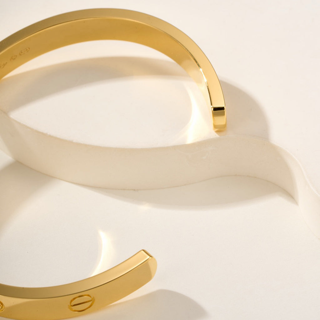 [Marins]LOVE BRACELET 6.1MM 1 DIAMOND OPEN CUFF