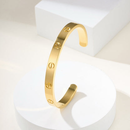 [Marins]LOVE BRACELET 6.1MM OPEN CUFF