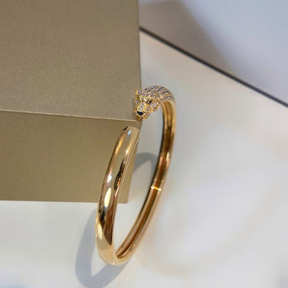 [Marins]PANTHERE HALF DIAMOND OPEN BRACELET