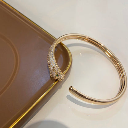 [Marins]PANTHERE HALF DIAMOND OPEN BRACELET