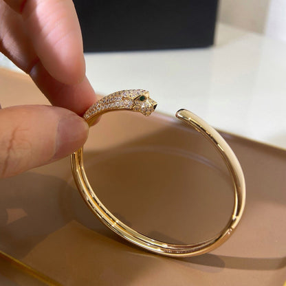 [Marins]PANTHERE HALF DIAMOND OPEN BRACELET