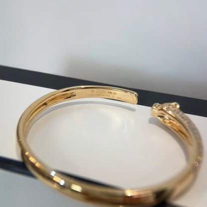 [Marins]PANTHERE HALF DIAMOND OPEN BRACELET