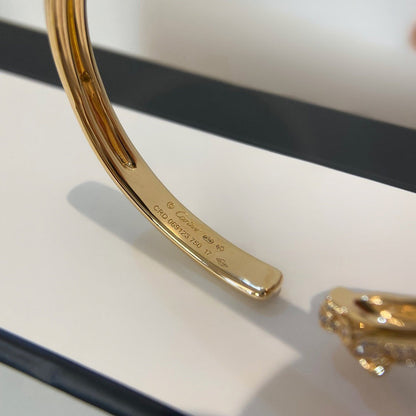 [Marins]PANTHERE HALF DIAMOND OPEN BRACELET