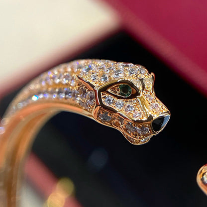 [Marins]PANTHERE HALF DIAMOND OPEN BRACELET