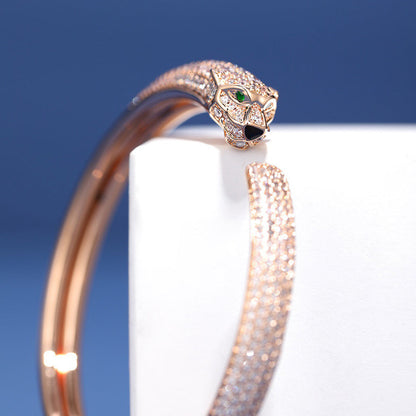 [Marins]PANTHERE FULL DIAMOND OPEN BRACELET