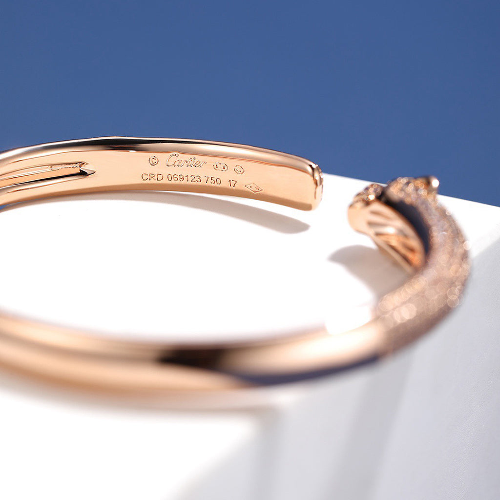 [Marins]PANTHERE FULL DIAMOND OPEN BRACELET