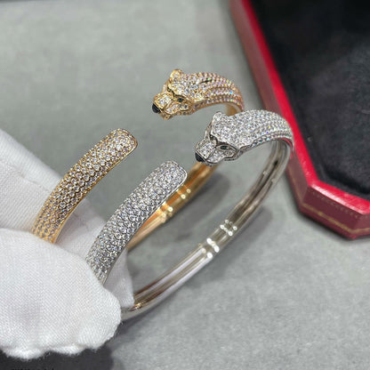 [Marins]PANTHERE FULL DIAMOND OPEN BRACELET