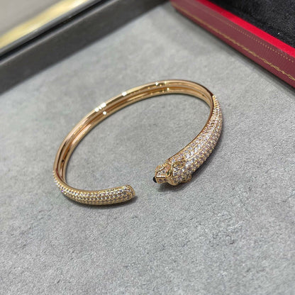 [Marins]PANTHERE FULL DIAMOND OPEN BRACELET