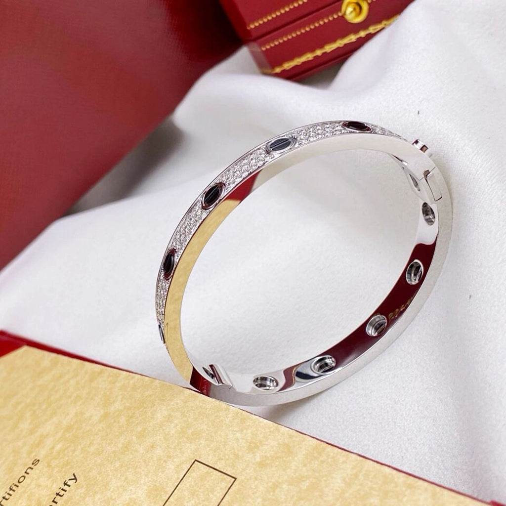 [Marins]LOVE BRACELET 6.1MM DIAMOND-PAVED CERAMIC
