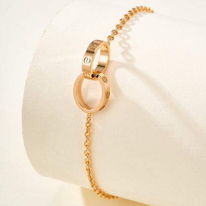 [Marins]LOVE BRACELET DOUBLE RING