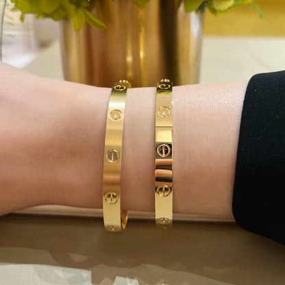 [Marins]LOVE BRACELET 6.1MM BRUSHED