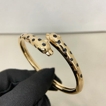 [Marins]PANTHERE DOUBLE HEADED OPEN BRACELET
